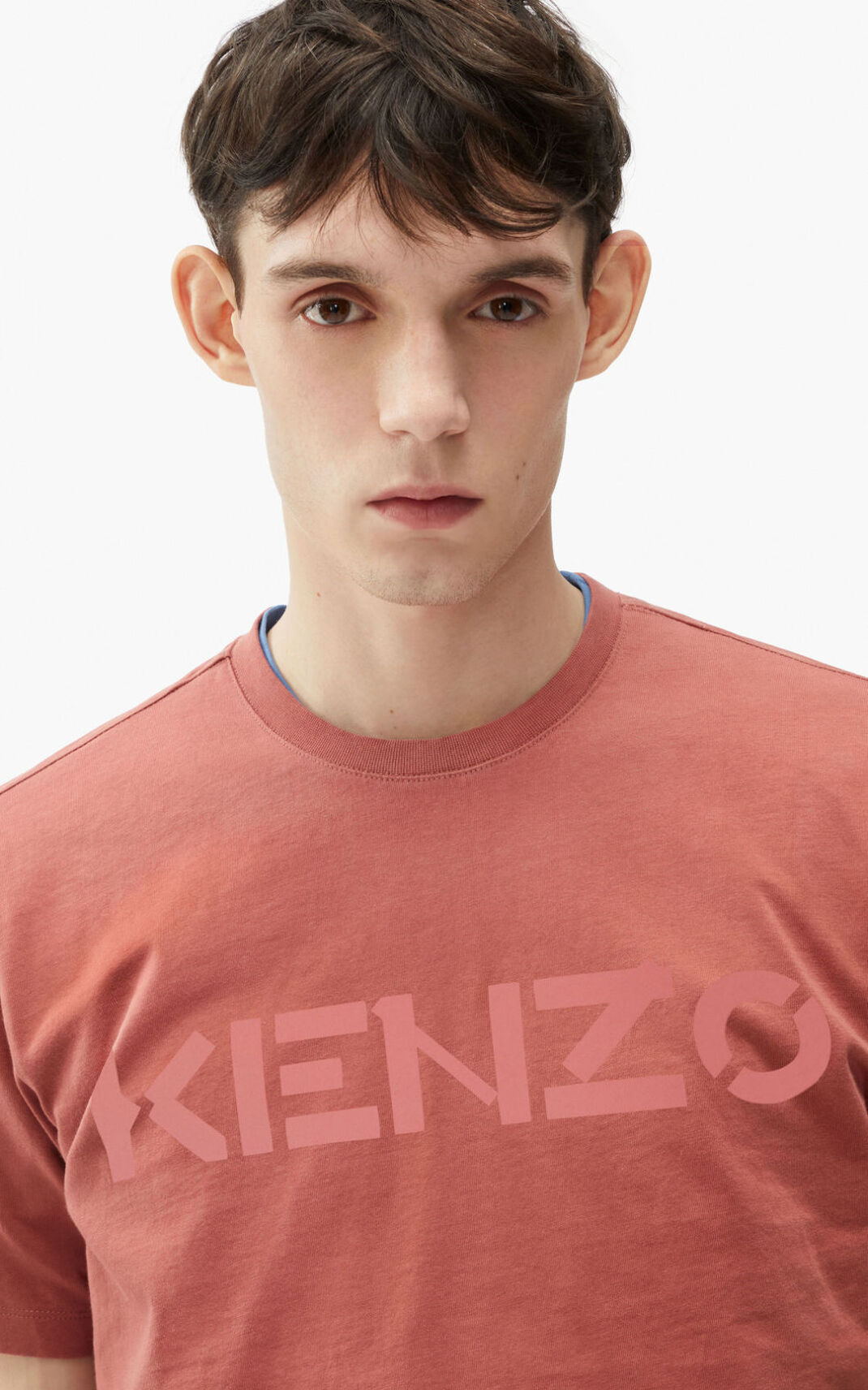 T Shirt Kenzo Homme Logo Rose Foncé AODKI-5706